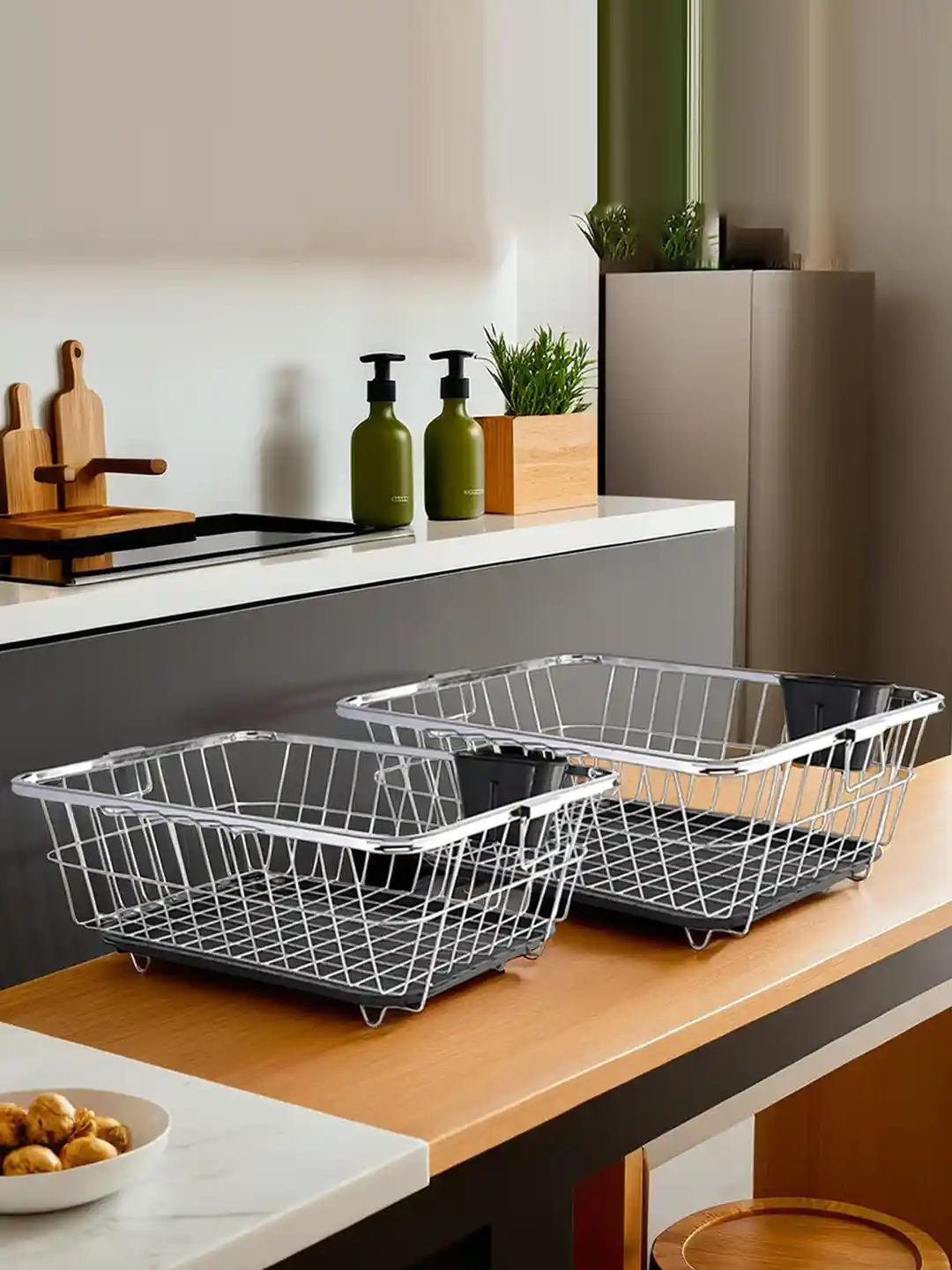 Industrial Plate Rack Holder Kuber Industries Set Of Steel Dish