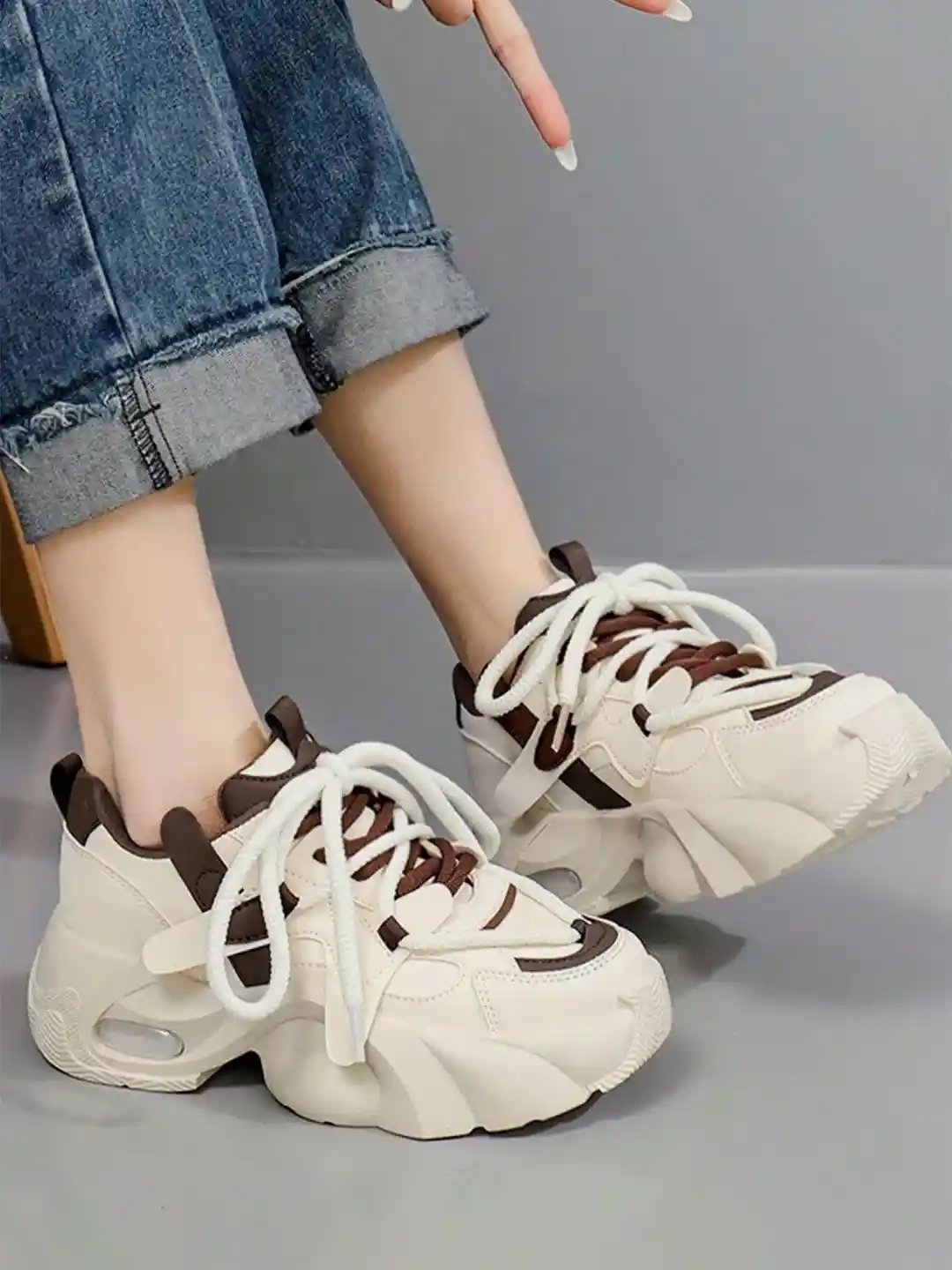 Chunky Sneakers Womens Color Block Sneakers Buy LULU SKY Women