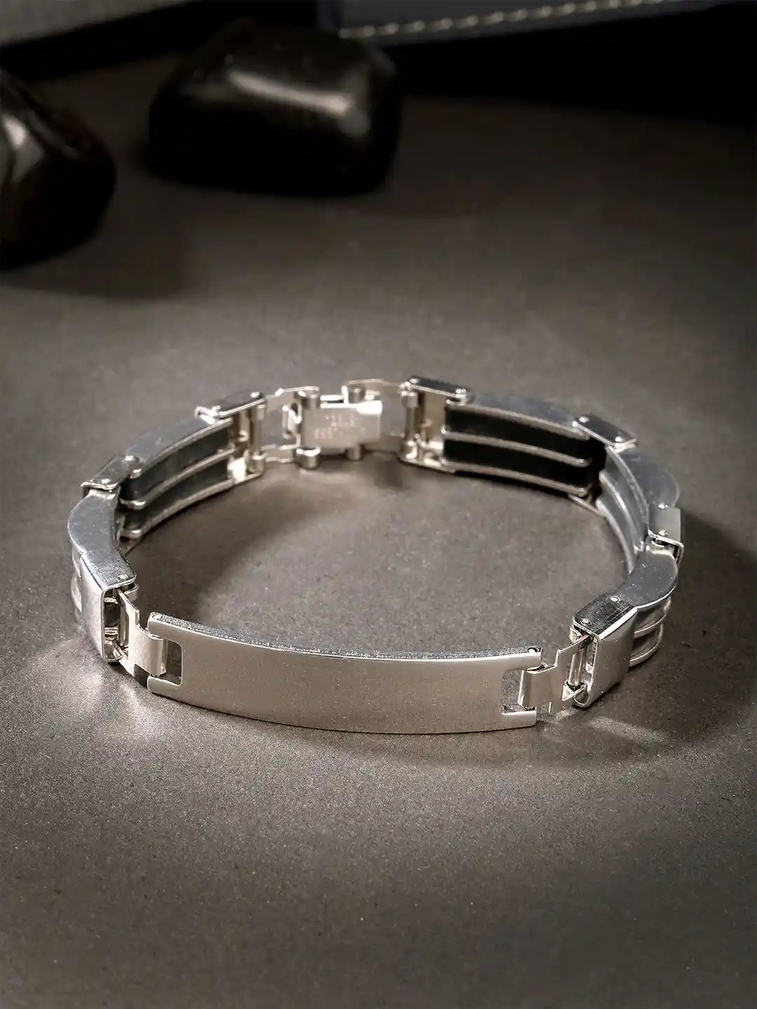 Buy Bohey by KARATCART Men Handcrafted Silver-Plated Link Bracelet