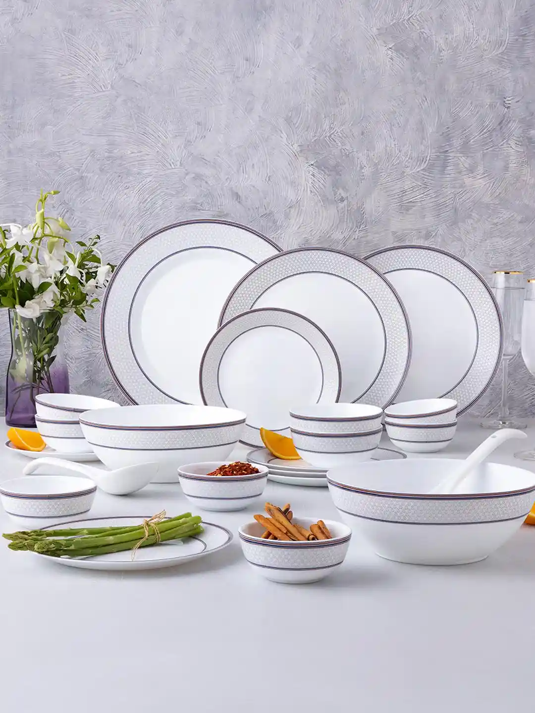 Buy Larah by BOROSIL Premia Series Starlight Opalware White