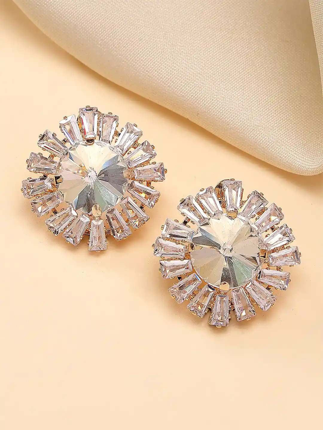 Buy Bohey by KARATCART Gold Plated Contemporary Cubic Zirconia