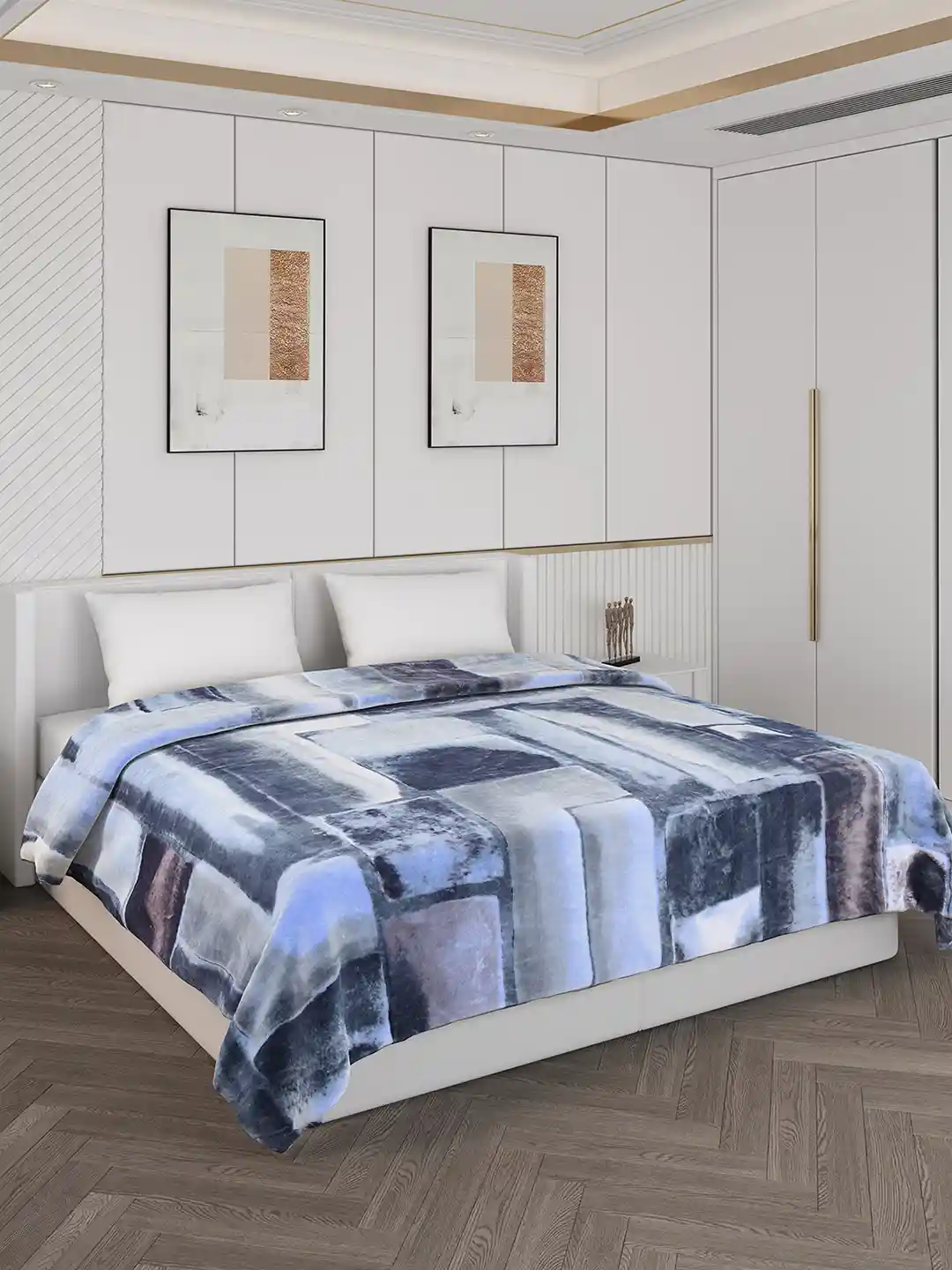 Monte Carlo Blanket Double Bed Buy Monte Carlo Blue White Abstract - Main Image