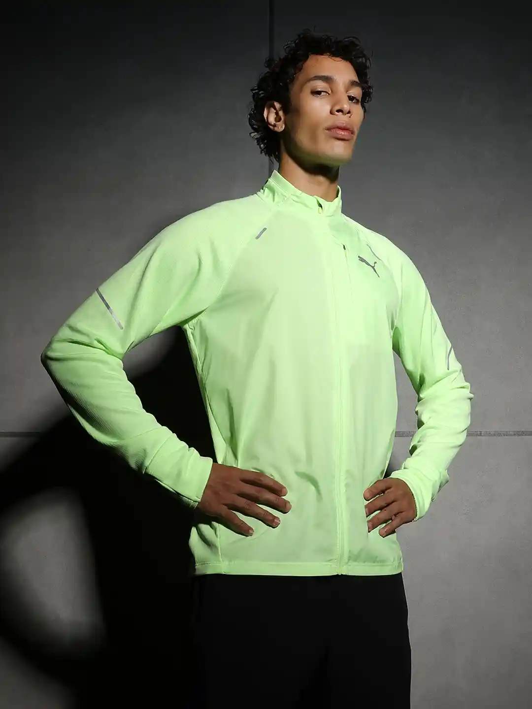 Puma Green Running Jacket Mens Puma Running Last Lap Jacket In
