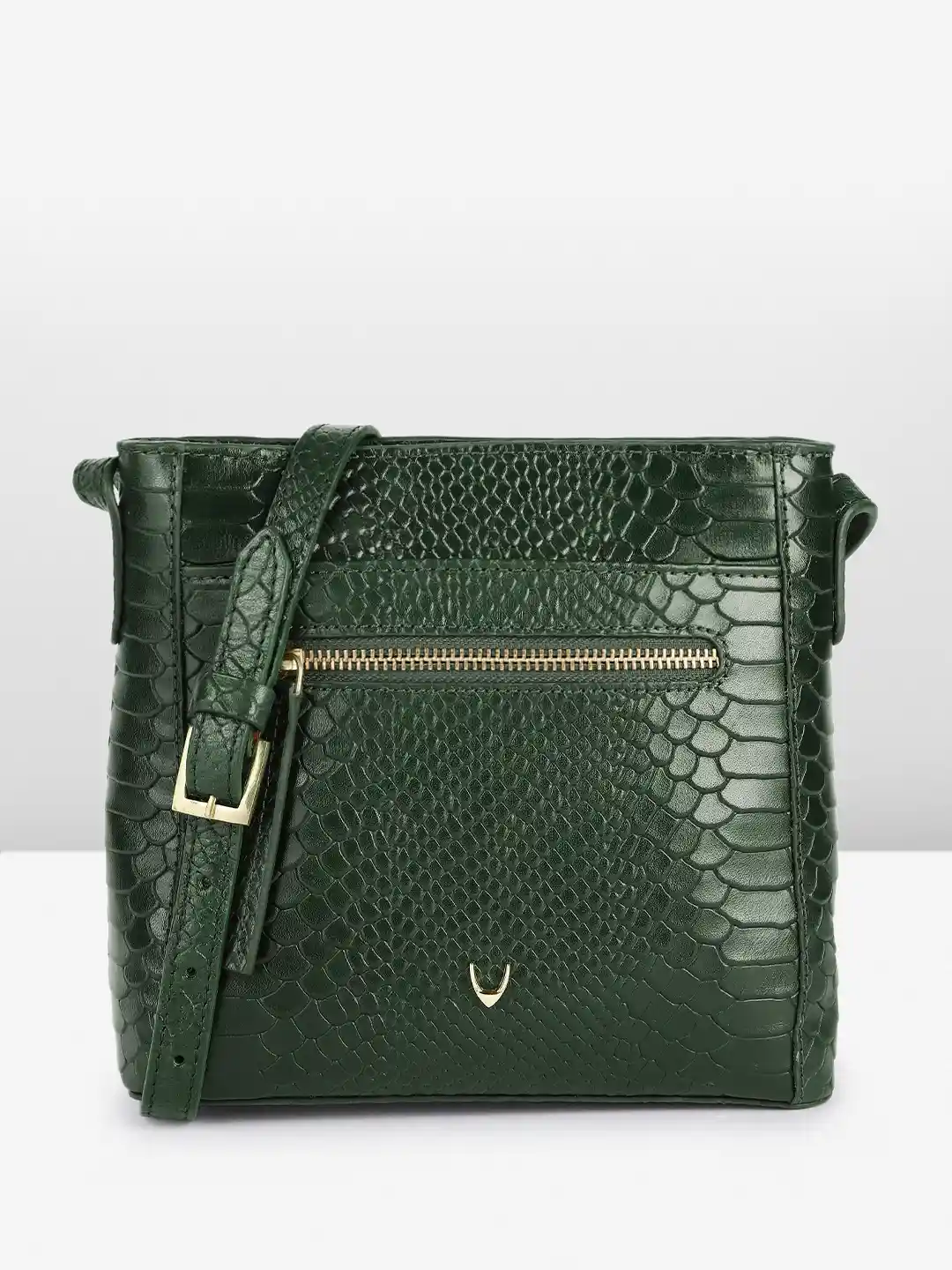 Buy Hidesign Gaelle-Snake Animal Printed Textured Leather Sling