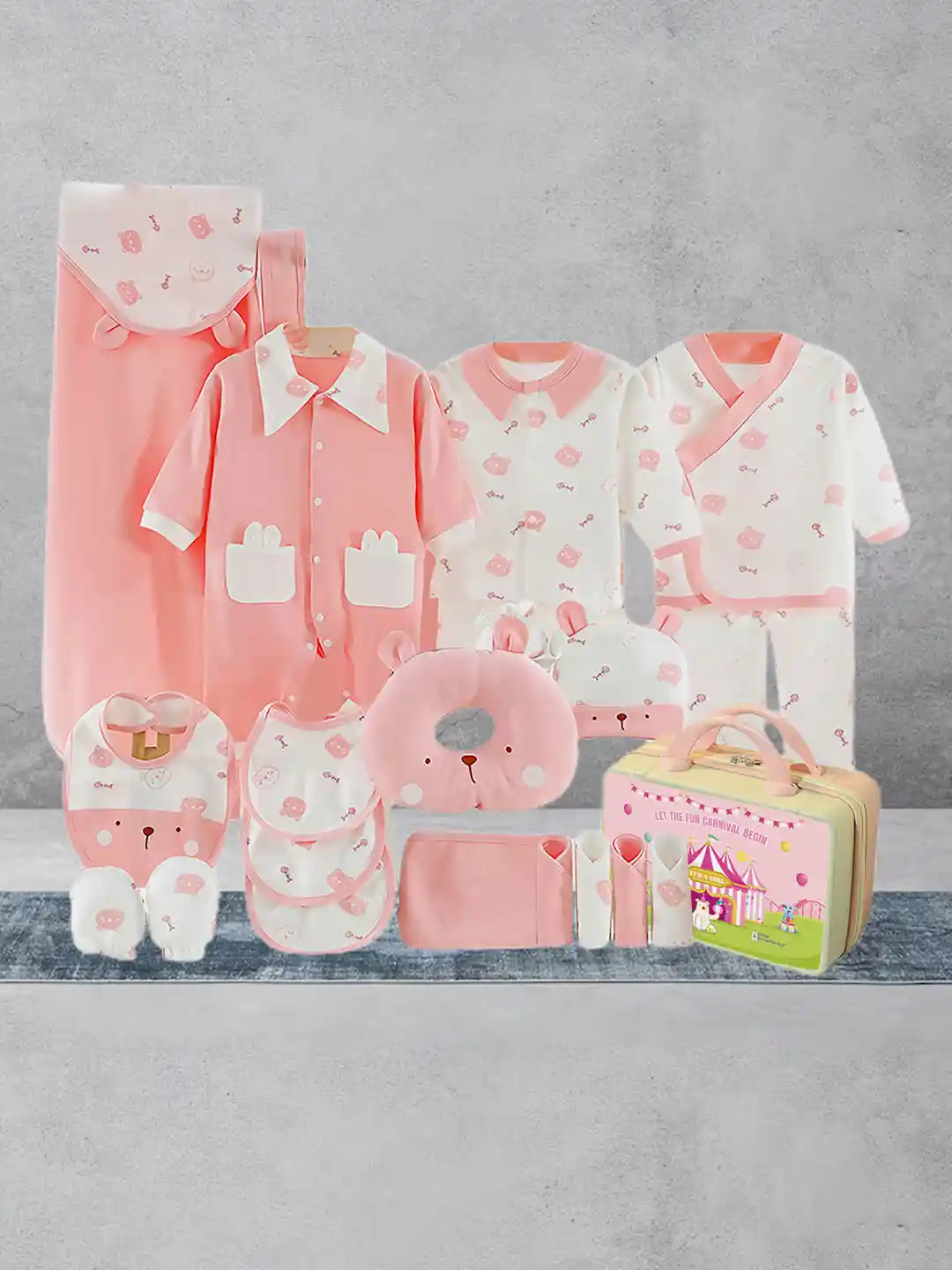 Pink Newborn Gift Set Clothes Mee Mee Soft Cotton Newborn Gift Set Pcs Clothing Hamper Baby