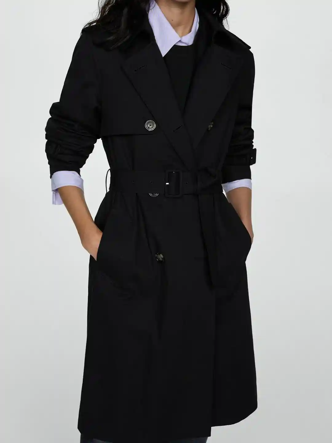 Buy MANGO Water Repellent Longline Trench Coat with Belt Coats