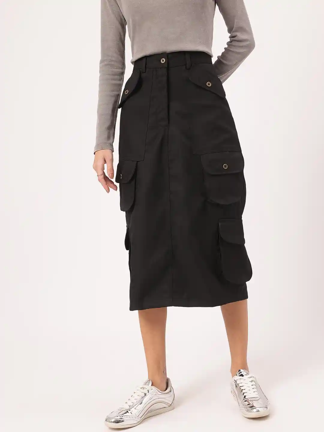 Buy DressBerry Straight Cargo Midi Skirt Skirts for Women