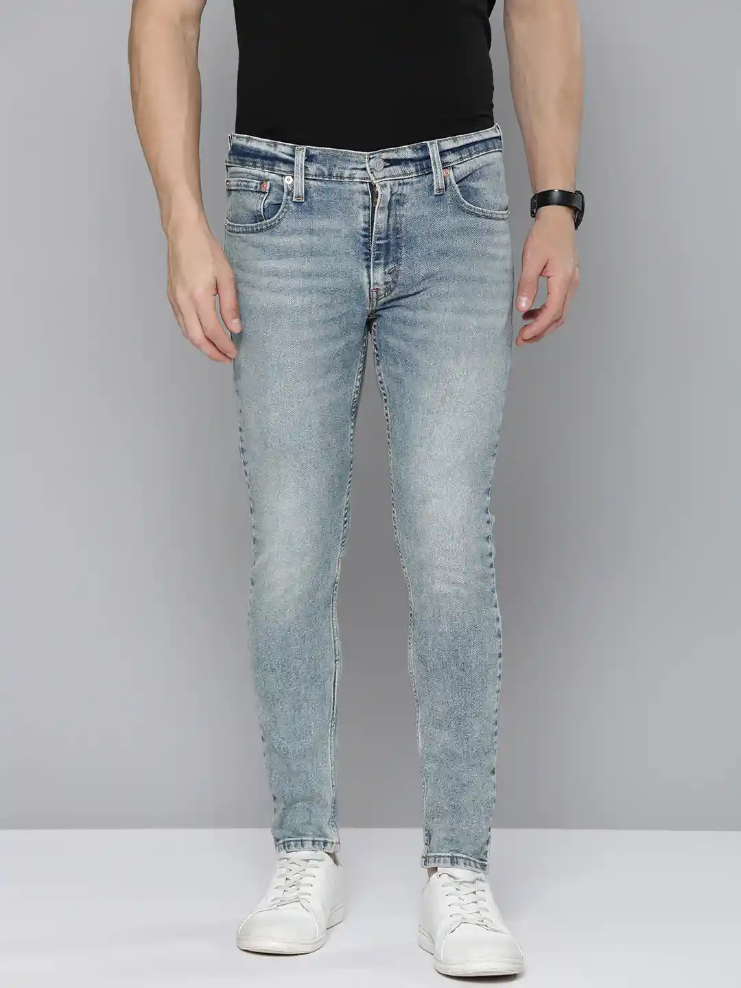 Levis Men Skinny Fit Heavy Fade Stretchable Jeans