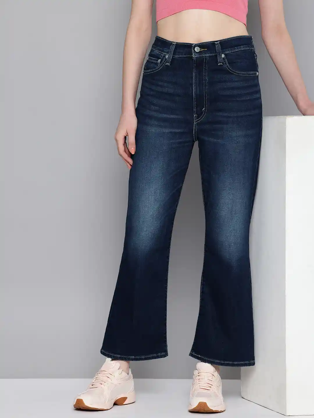 Buy Levis Women Ribcage Cropped Bootcut Light Fade Stretchable