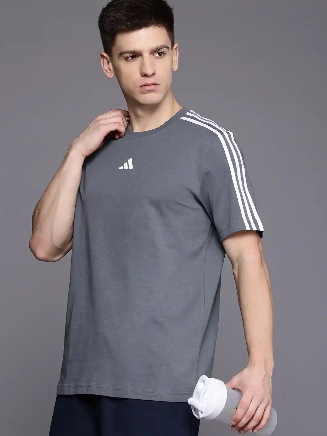 Buy ADIDAS Regular Fit Striped T-shirt Tshirts for Men 30617645
