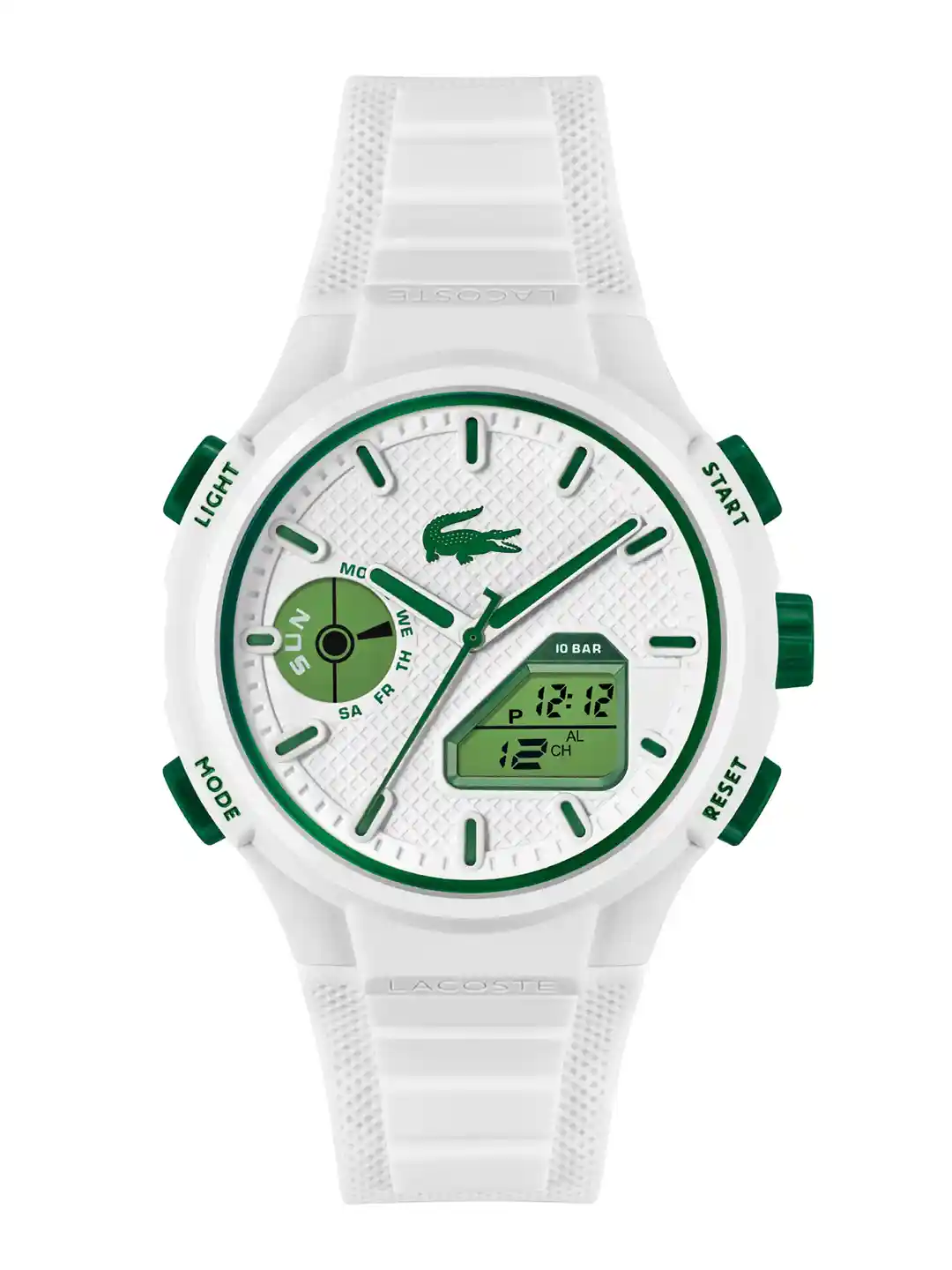 Buy Lacoste Men L33-X Textured Analogue and Digital Multi Function