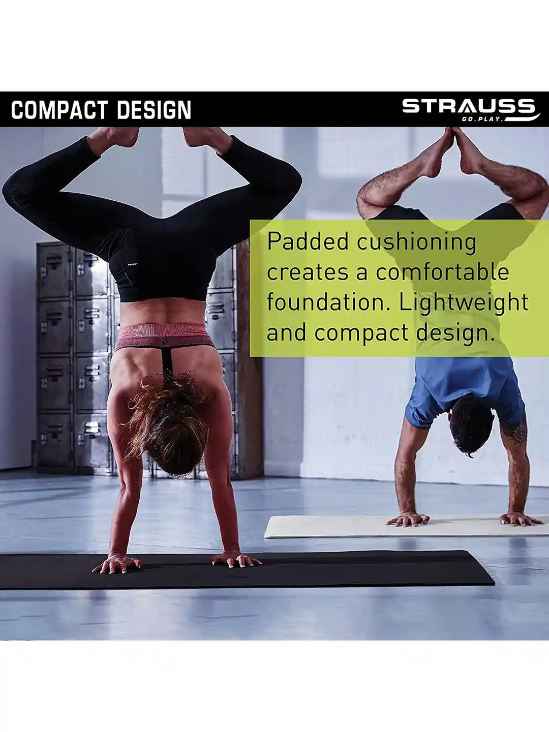 Buy STRAUSS Orange Rectangular Anti-Slip Yoga Mat Yoga Mats for