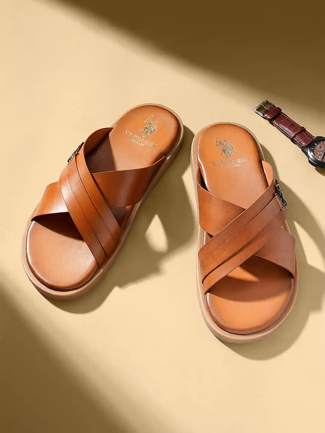 Polo Men Leather Comfort Sandals