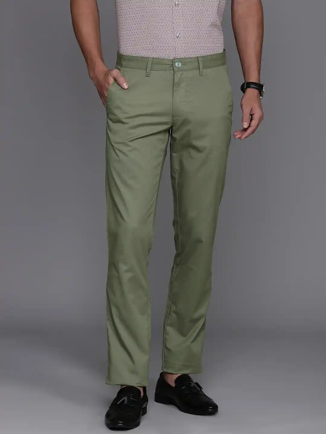 Buy Louis Philippe Sport Men Tapered Fit Smart Casual Chinos