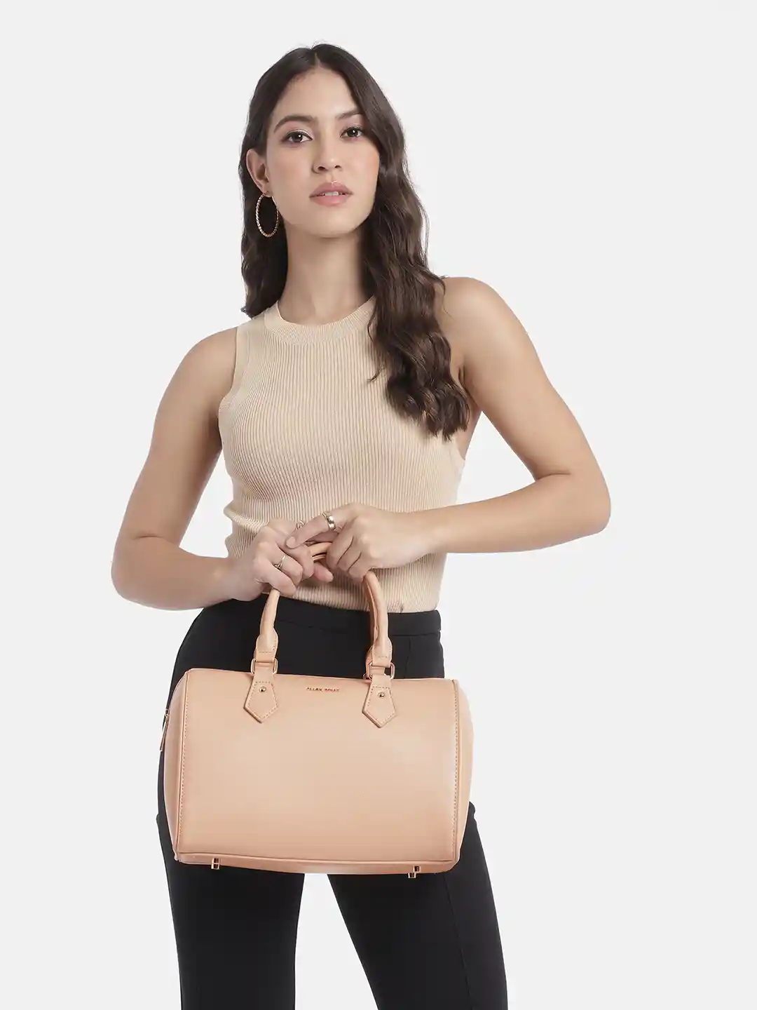 Buy Allen Solly Textured Structured Handheld Bag Handbags for