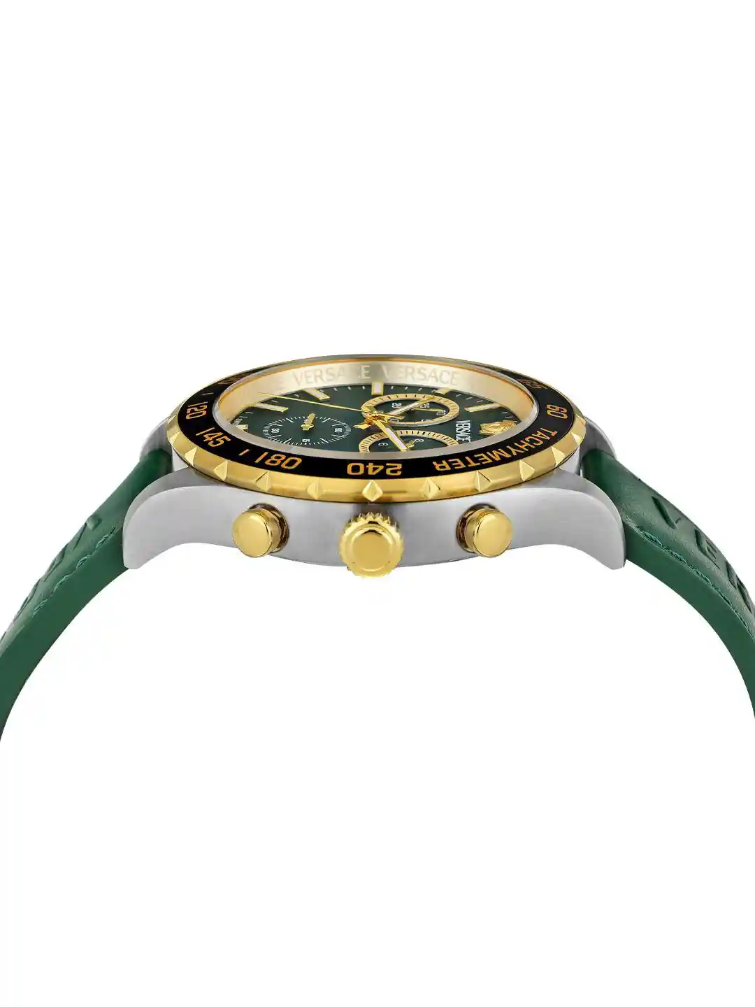 Buy Versace Men Brass Dial Leather Straps Analogue Watch