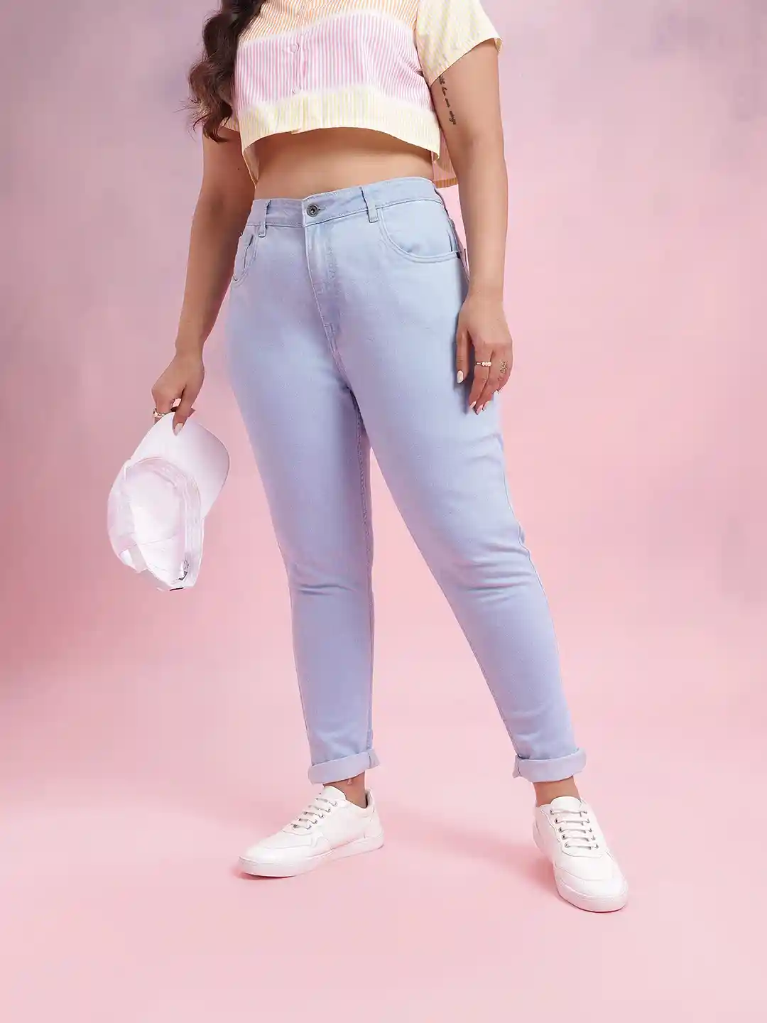 DressBerry Curve Women Plus Size Skinny Fit Stretchable Jeans