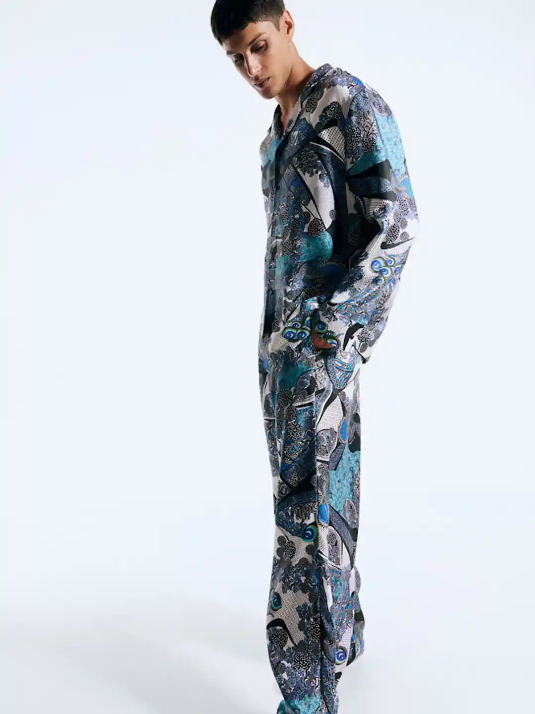 Silk Camo Pajamas Men Tropical Men's Pajama Set MANITO