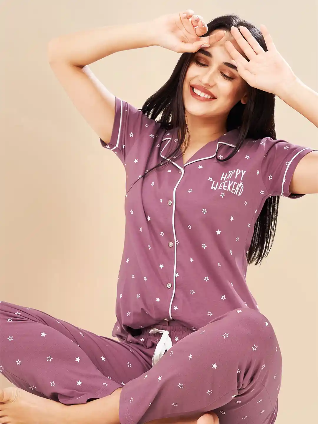 Buy PASTEL CLIP Women Printed Night suit Night suits for Women