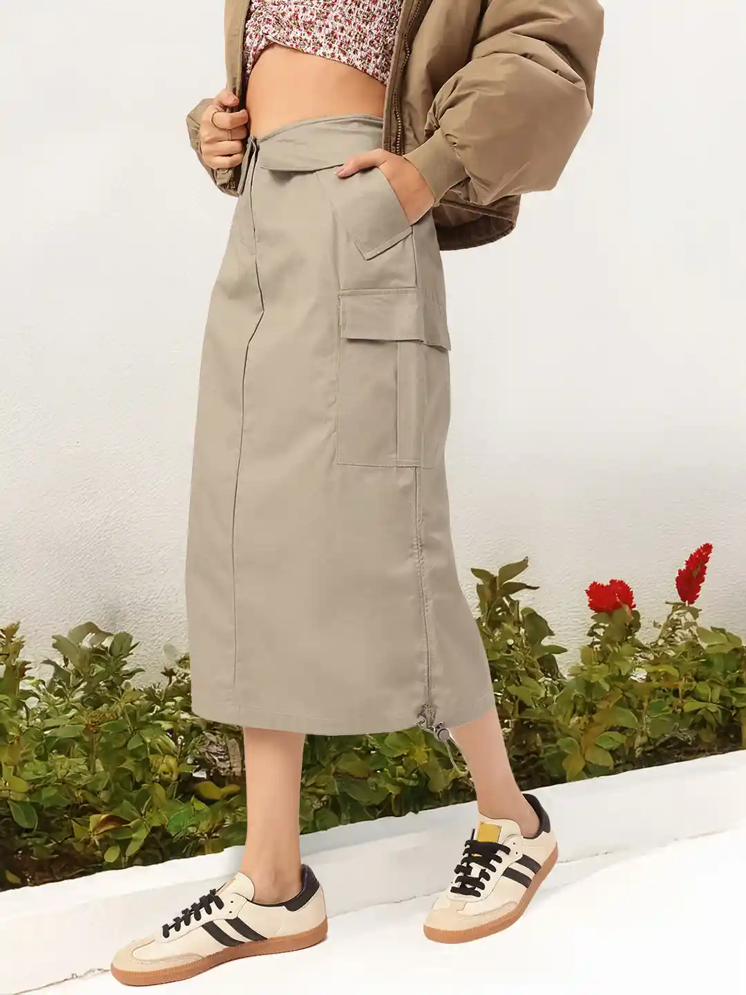 Buy DressBerry Cargo Pocket Straight Skirt Skirts for Women