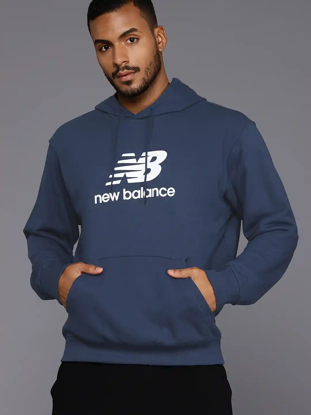 New Balance Sport Essentials French Terry Logo Relaxed Fit Hooded Sweatshirt