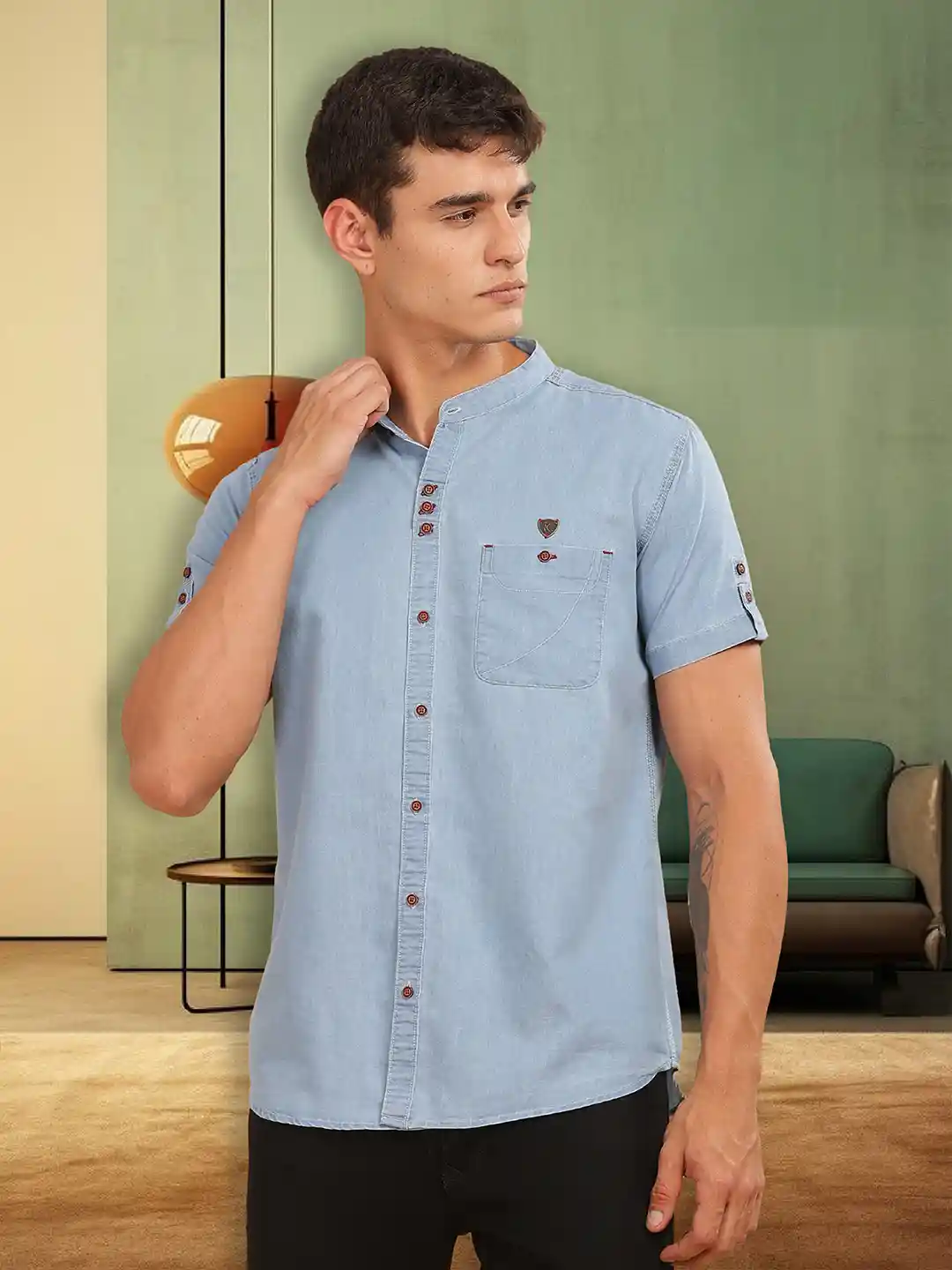 Men Slim Smart Band Buy Kuons Avenue Men Smart Band Collar Solid