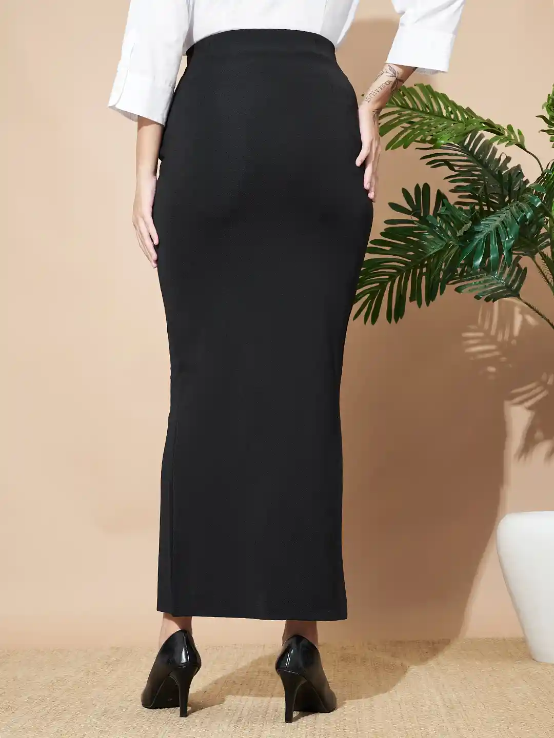 Myntra Long Black Leather Pencil Skirt Buy FOREVER 21 Pencil Midi