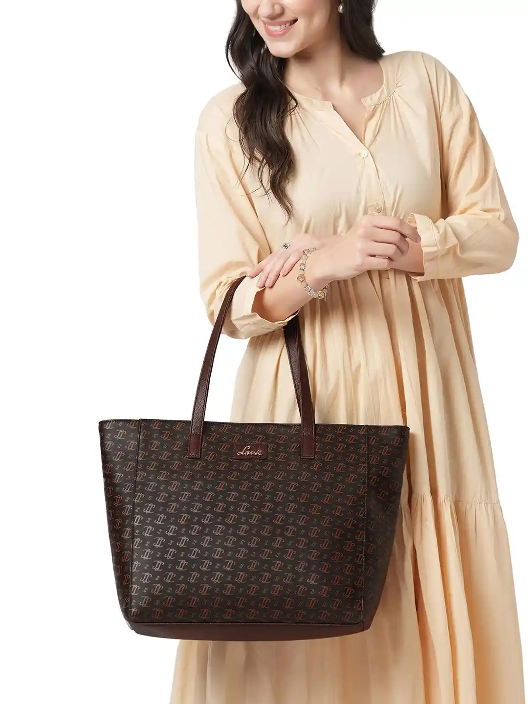 Buy Lavie Miranda Monogram Printed Oversized Structured Handheld