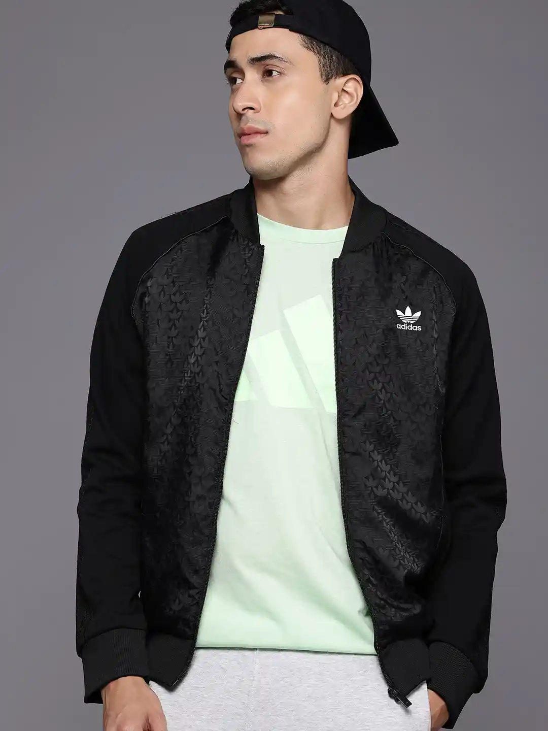 ANDREA&Co. A& LOGO JACQARD MA-1 BLOUSON ANDREA&CO. MA-1 Blouson Jacket