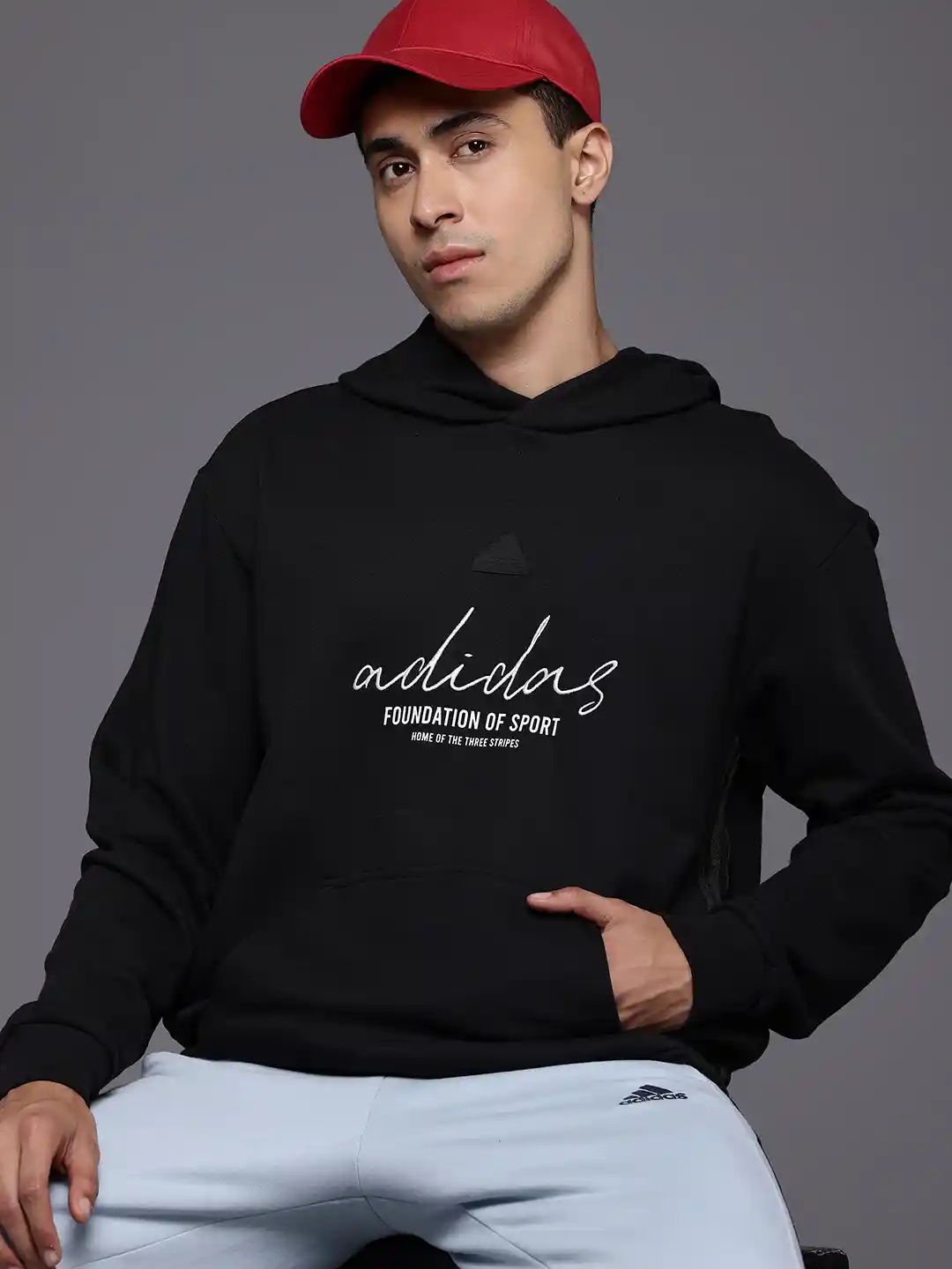 Buy ADIDAS Printed Hooded Sweatshirt Sweatshirts for Men