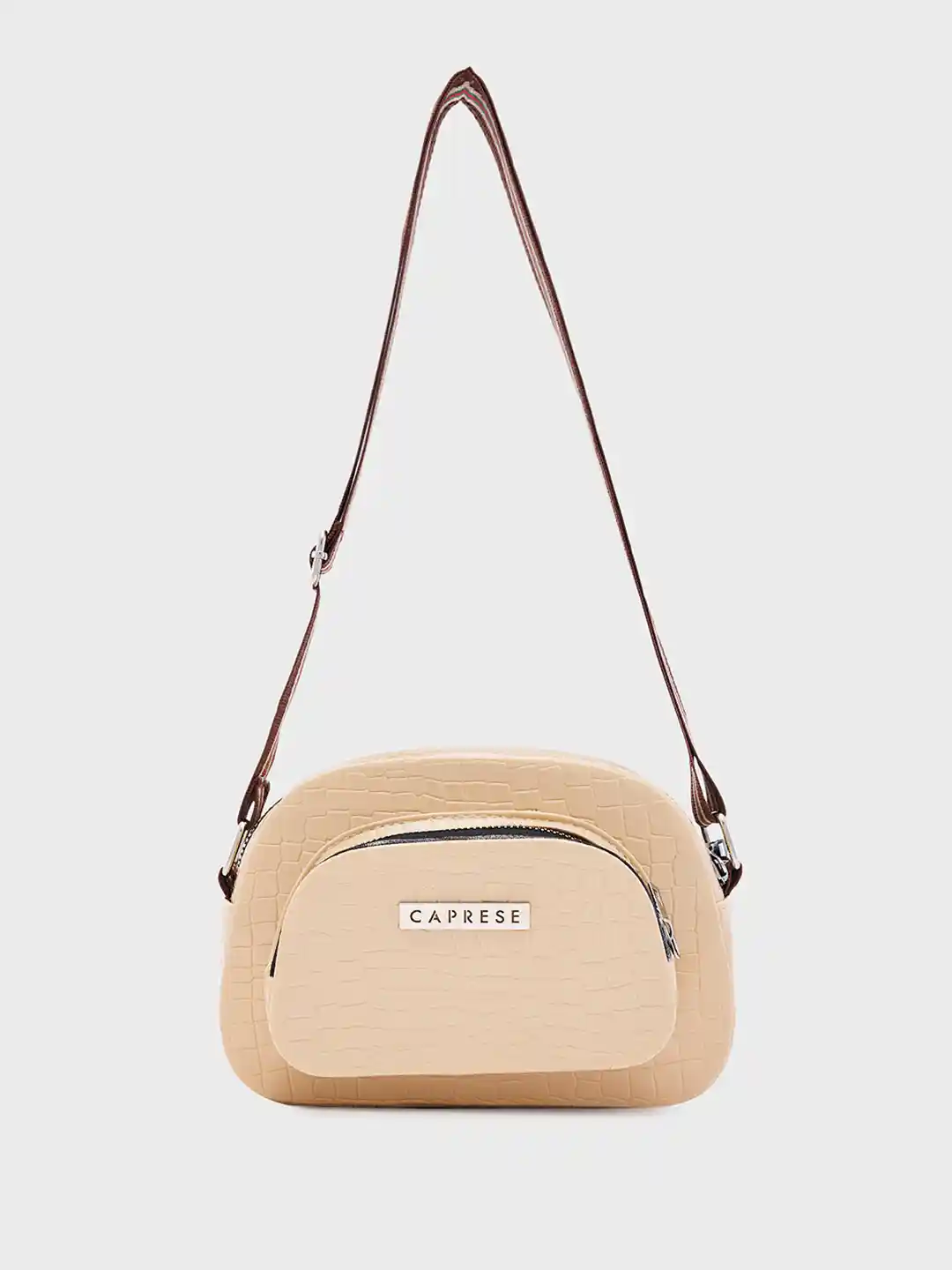 Caprese Tiko Women Beige Medium Sling Bag