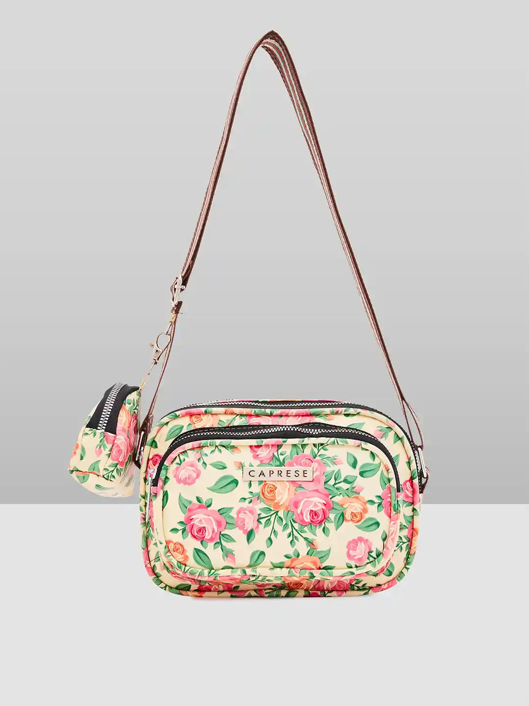 Buy Caprese Ryko Women Beige Medium Sling Bag Handbags for Women