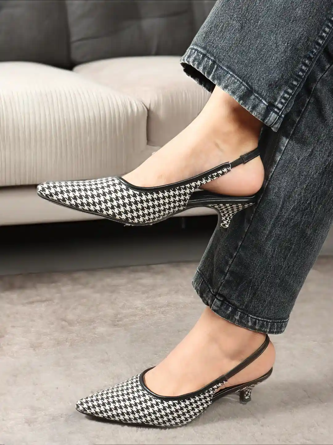 Buy Carlton London Printed Party Kitten Sandals Heels for Women