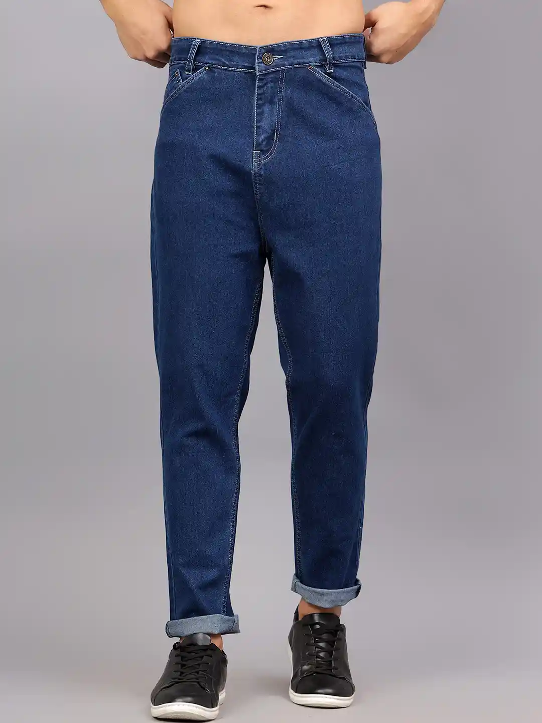 Ben Martin Men Carrot Tapered Fit High-Rise Stretchable Jeans