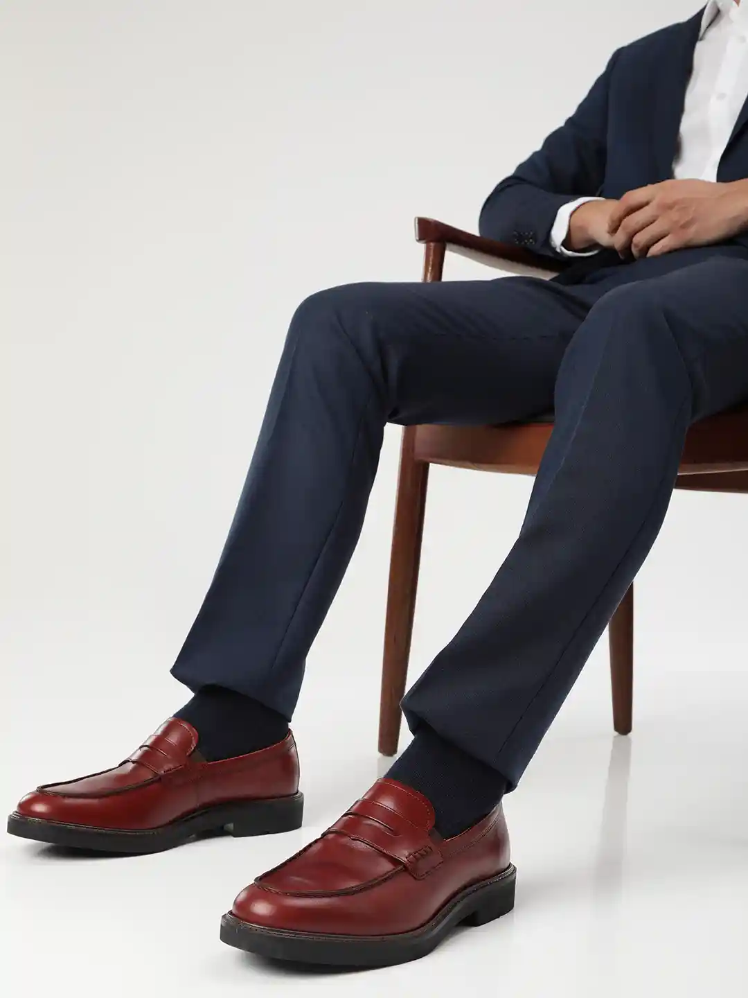 Buy ECCO Men Metropole London Cognac Leather Penny Loafers