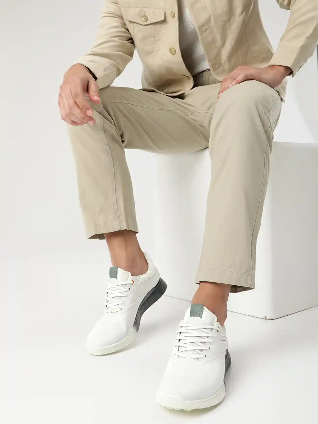 Buy ECCO Men S-Three Leather Golf Non-Marking Shoes Sports Shoes