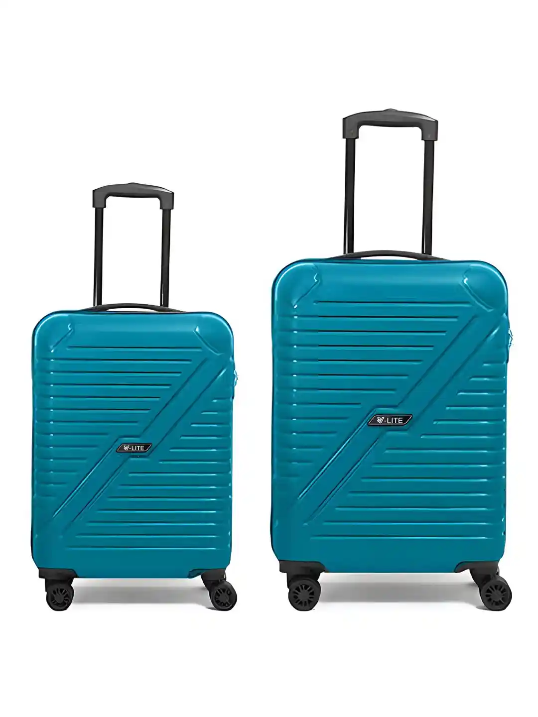 Buy V By Verage Horizon Pieces Teal Solid Trolley Bag Trolley