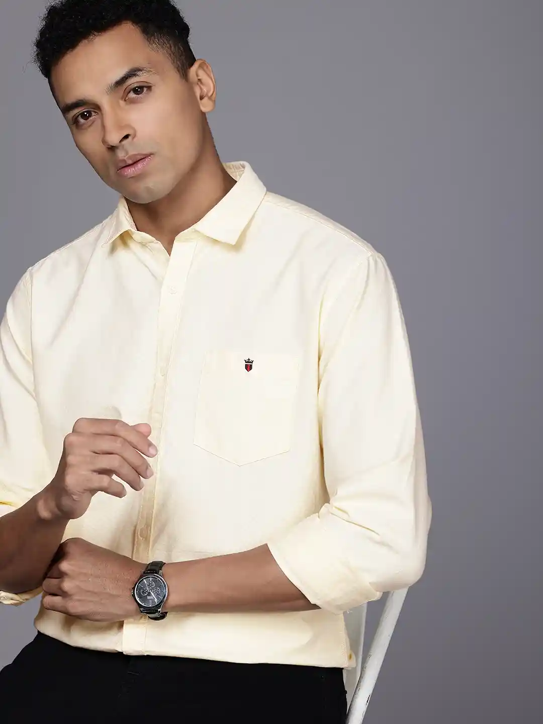 Buy Louis Philippe Jeans Slim Fit Opaque Pure Cotton Casual Shirt