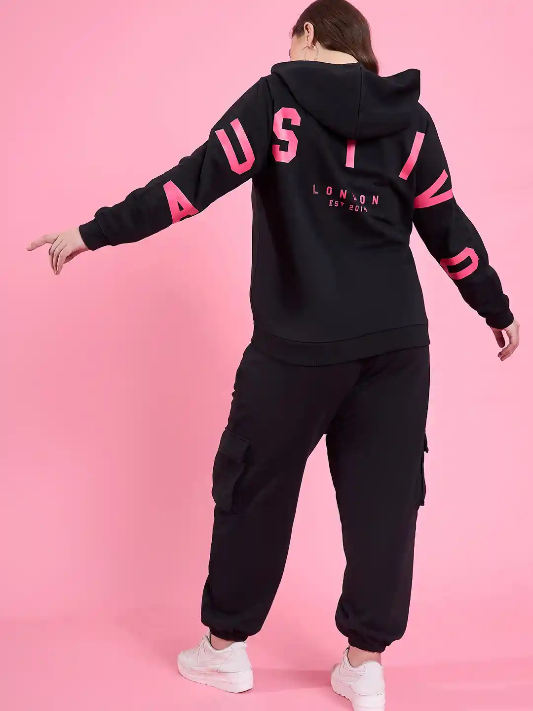 Buy AUSTIVO Plus Size Hooded Sweatshirt Joggers Co-Ords for