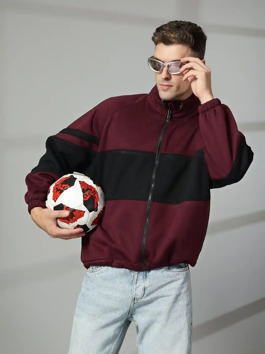 Buy CHKOKKO Men Winter Sports Running Zipper Stylish Oversized