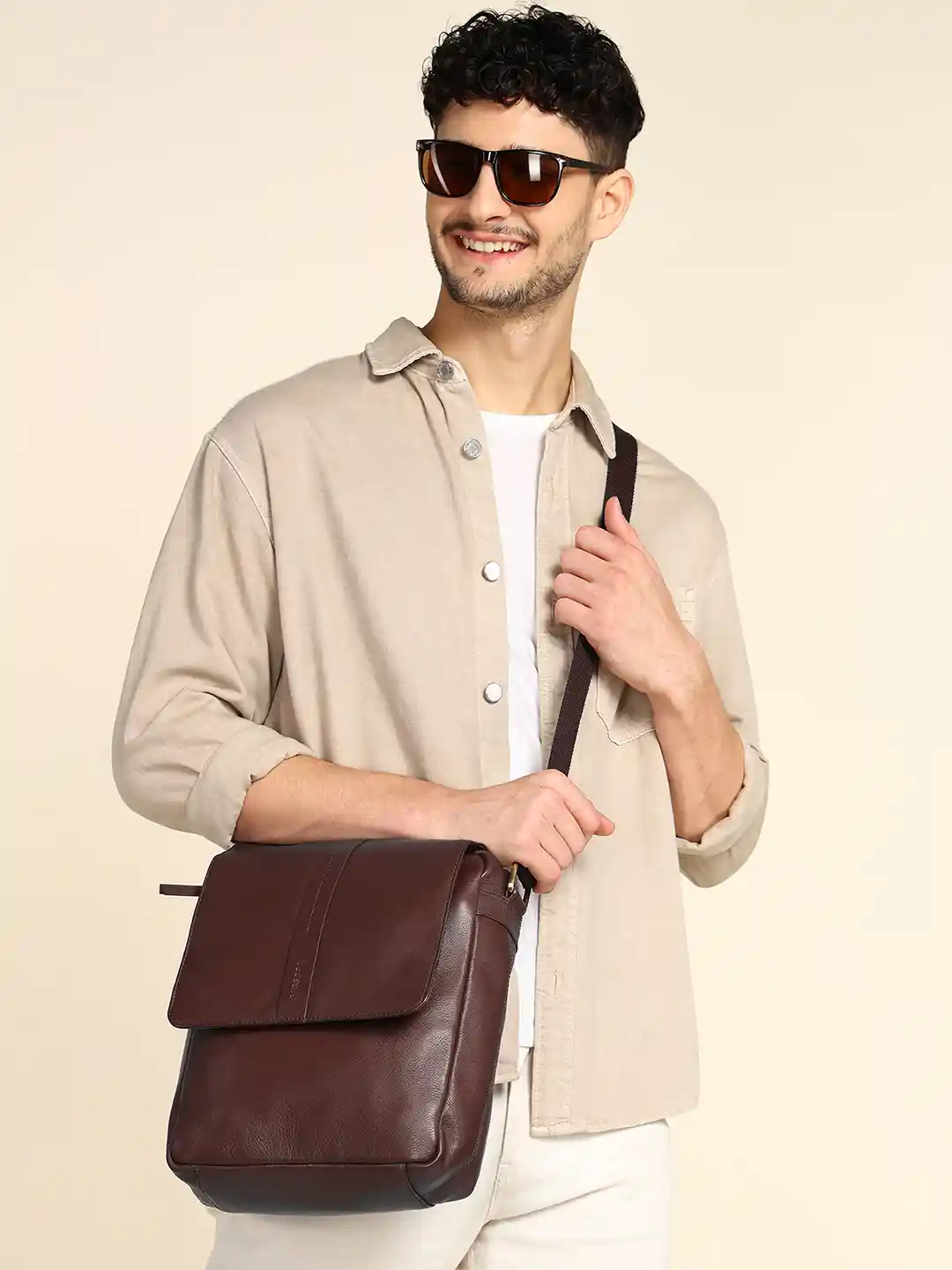 Buy Sassora Men Leather Crossbody Sling Bag Handbags for Men