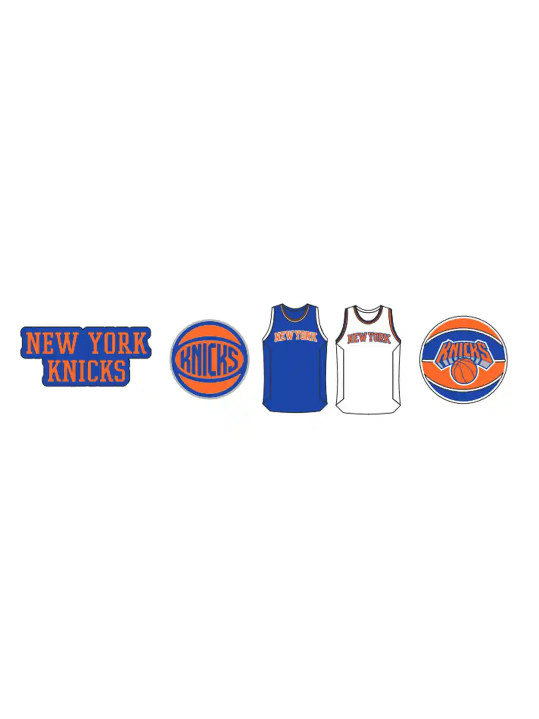 Buy Crocs 5-Pcs NBA New York Knicks Shoe Charms Jibbitz Jibbitz - Main Image