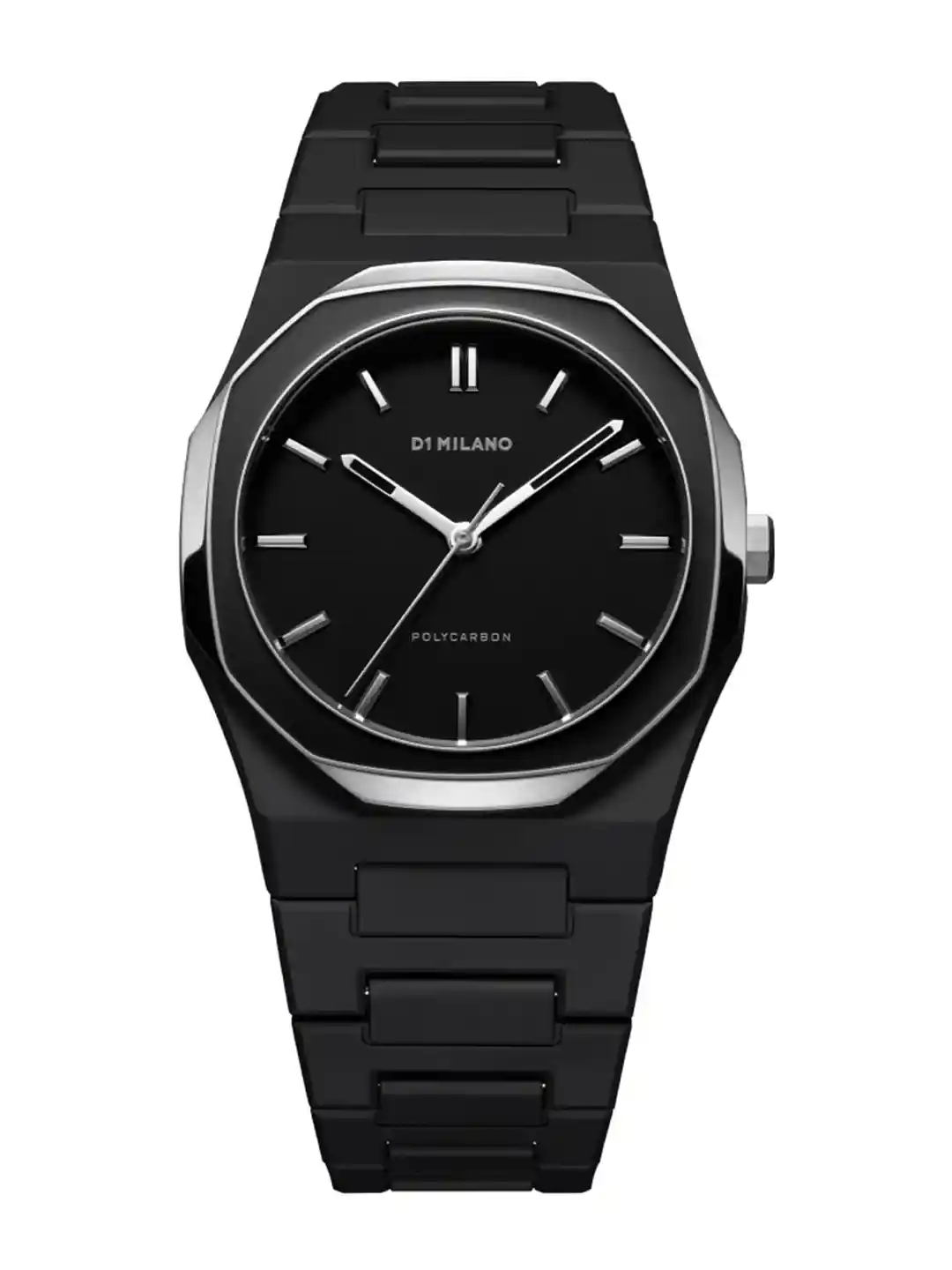 D1 Milano Unisex Polycarbon Black Dial Quartz Analog Watch PCBU13