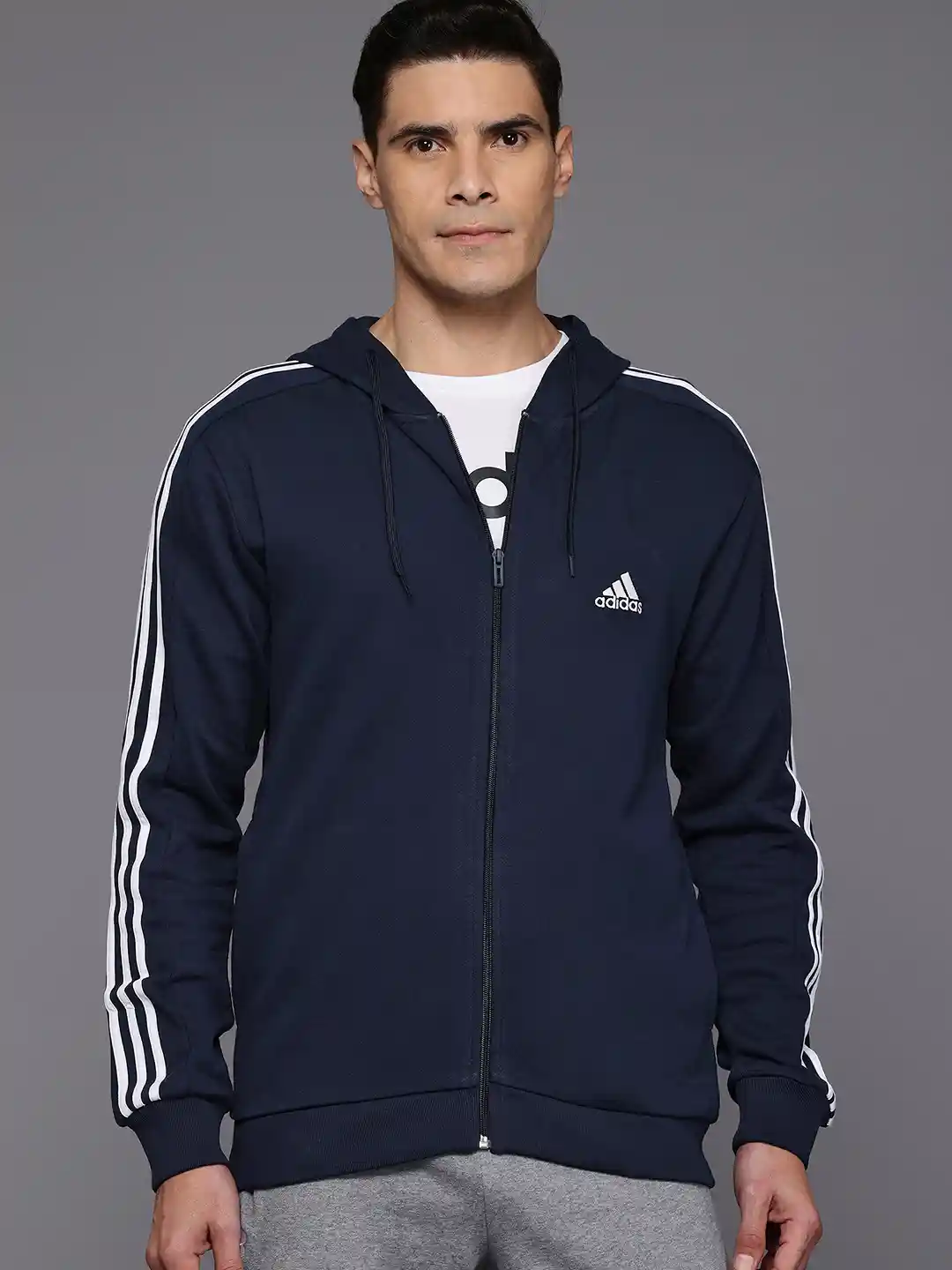 ADIDAS Stripes FT FZ Outdoor Open Front Jacket - Main Image