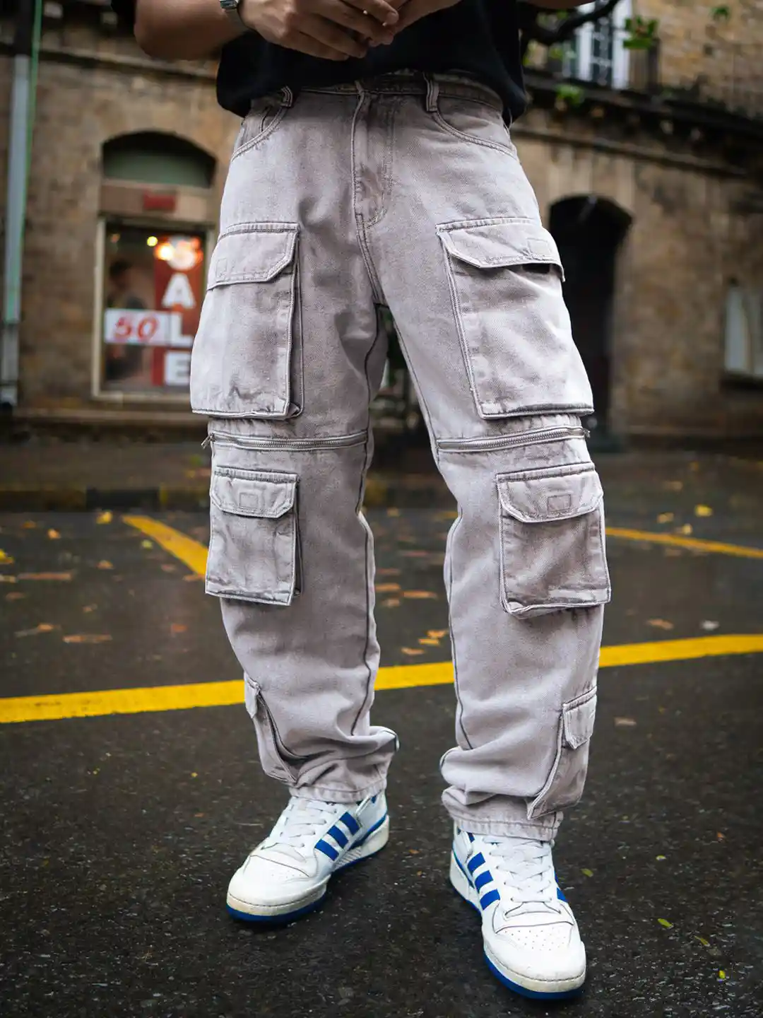 Buy Powerlook Men Cotton Loose Fit Cargos Jeans Jeans for Men