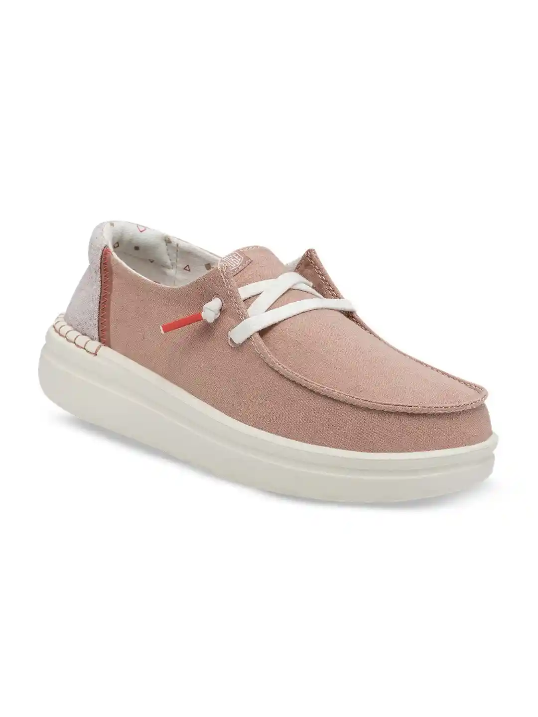 HEYDUDE Women Wendy Rise Woven Design Slip-on Stretch-Lace Loafers