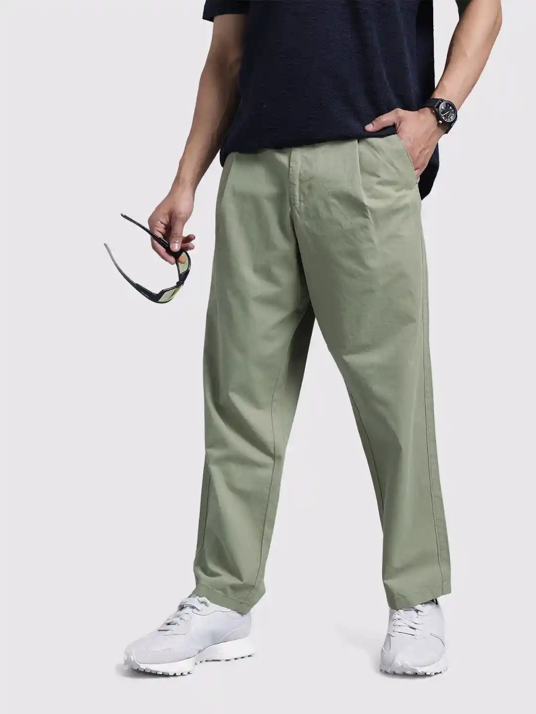 cotton chino relaxed chino pants Buy The Roadster Life Men Pleated Pure Cotton Relaxed Fit