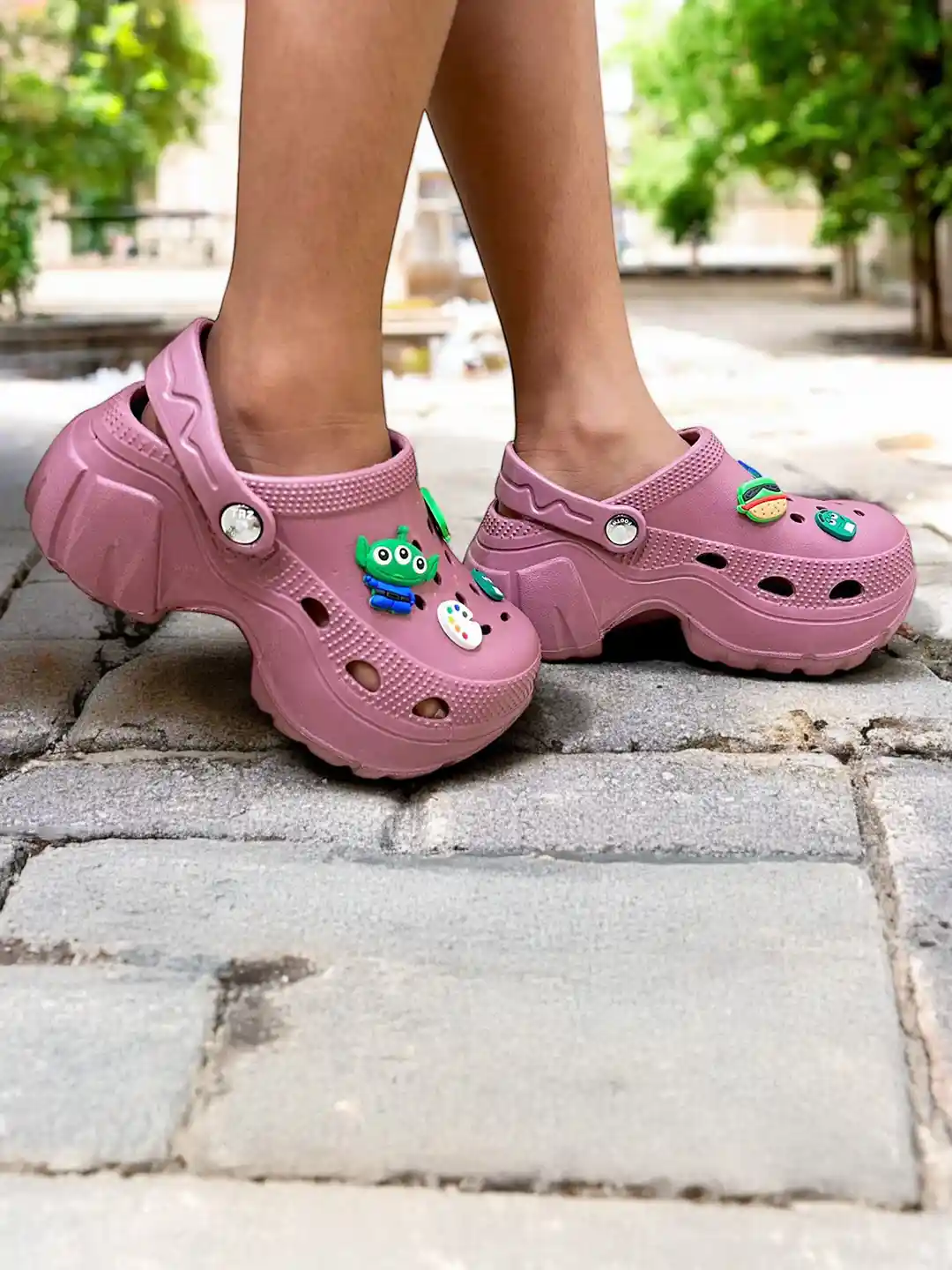Pink Crocs Design Crocs Unisex LiteRide Electric Pink Back Strap Clogs