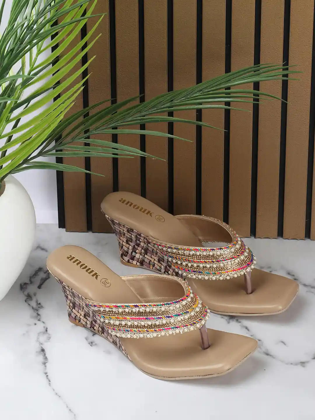 Buy Anouk Embellished Wedge Sandals Heels for Women 31080579