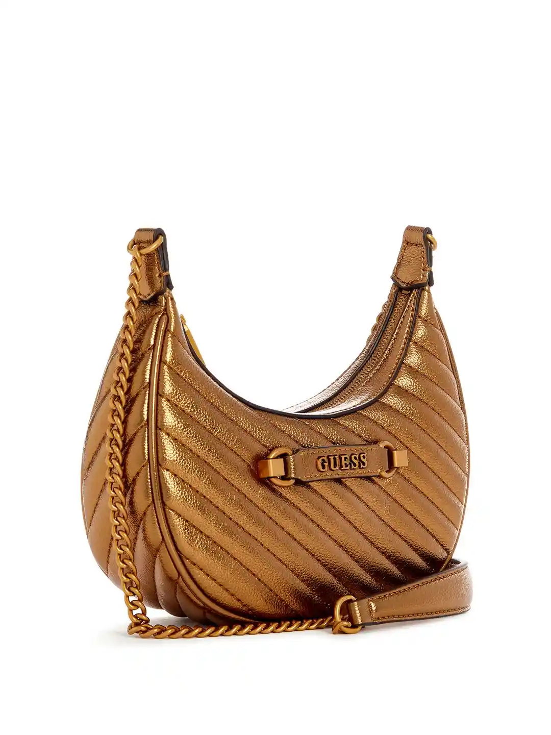 Buy GUESS Women Quilted Sela Mini Crossbody Hobo Bag Handbags